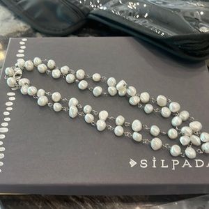 Silpada white freshwater pearl necklace